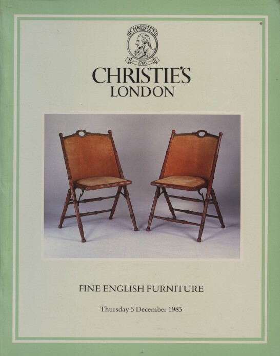 Christies December 1985 Fine English Furniture