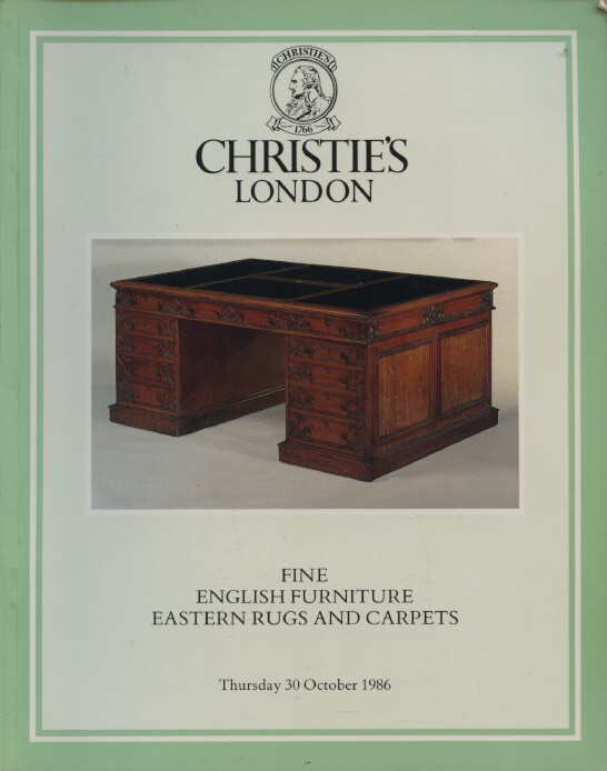 Christies October 1986 Fine English Furniture, Eastern Rugs and Carpets