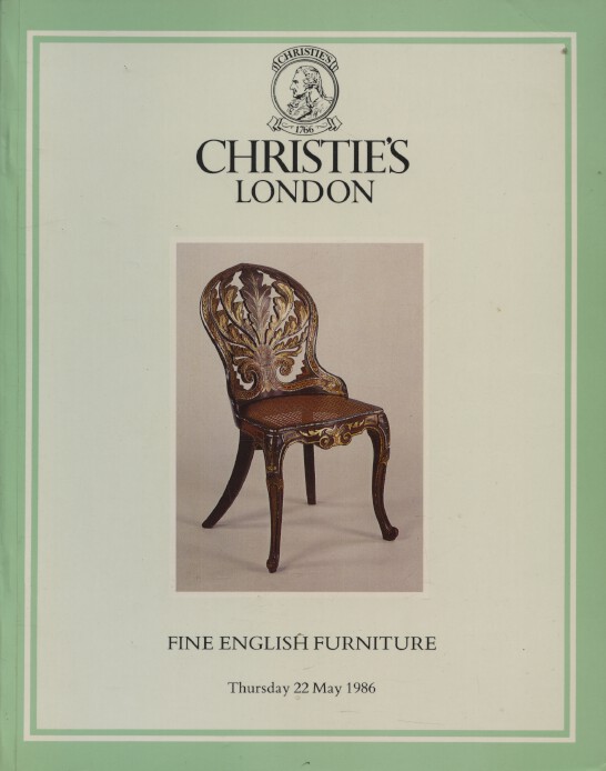 Christies May 1986 Fine English Furniture