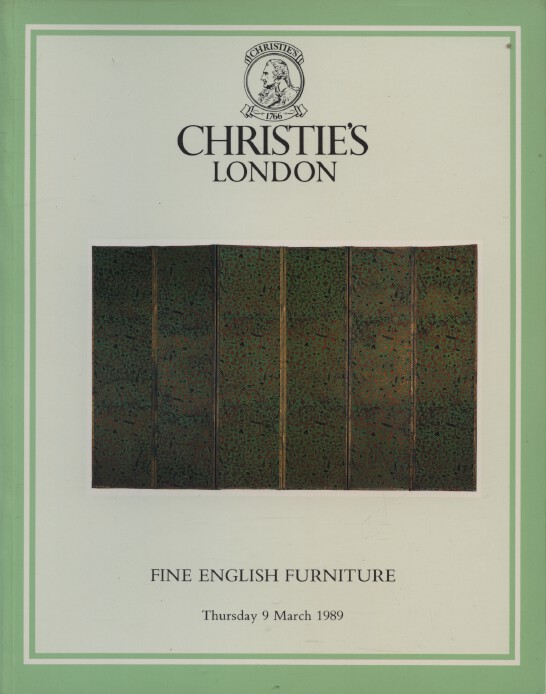 Christies March 1989 Fine English Furniture
