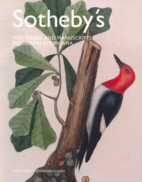 Sothebys December 2003 Fine Books & Manusripts Inc. Americana (Digital Only)