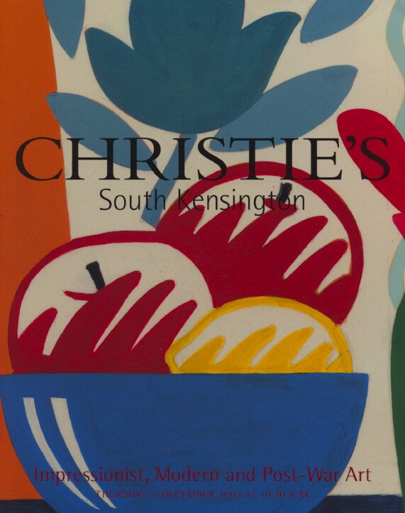 Christies December 2003 Impressionist, Modern & Post-War Art