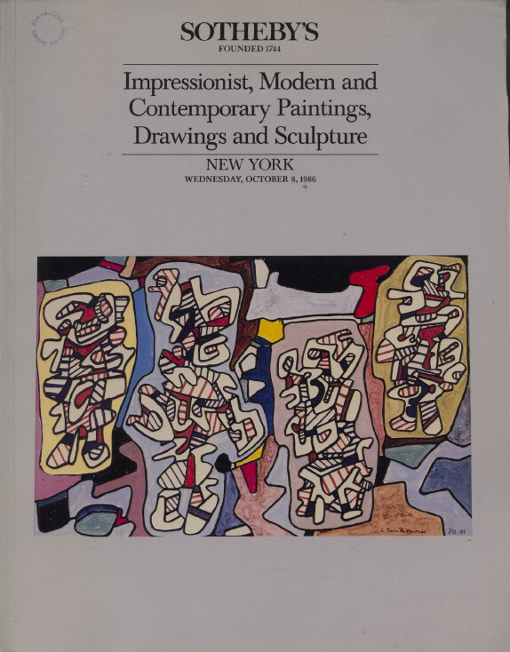 Sothebys Oct 1986 Impressionist, Modern & Contemporary Paintings, Sculpture