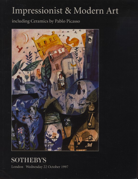 Sothebys October 1997 Impressionist & Modern Art inc. Ceramics by Pablo Picasso