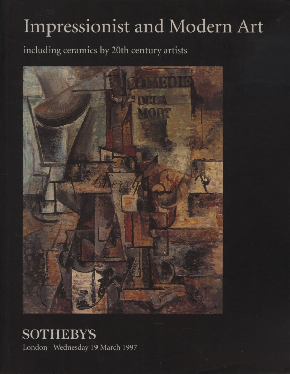 Sothebys March 1997 Impressionist & Modern Art inc. Ceramics by 20th C. Artists