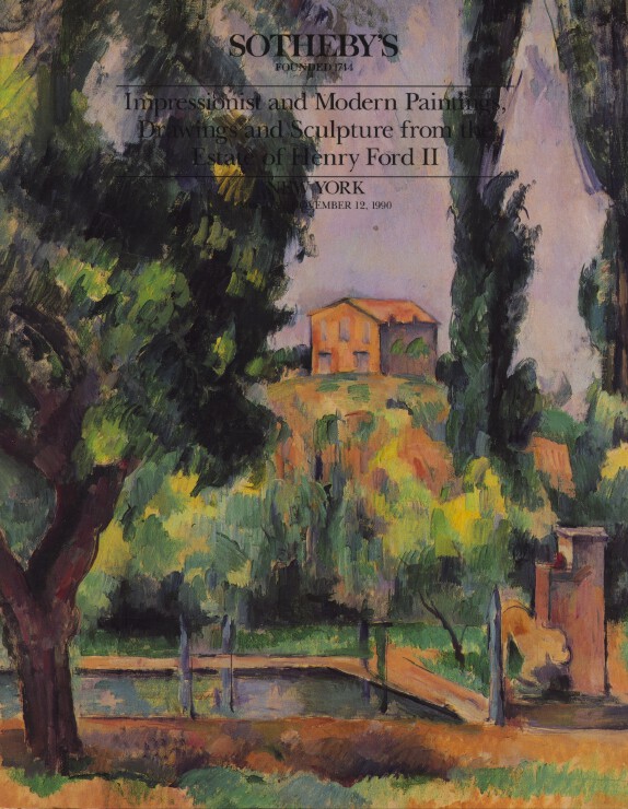 Sothebys Nov 1990 Henry Ford II Estate Impressionist, Modern Paintings, Drawings