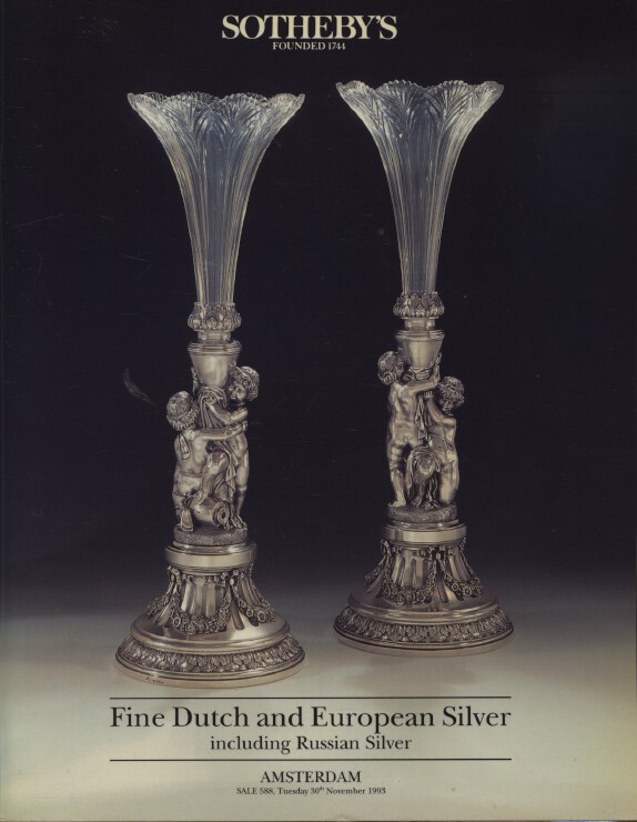 Sothebys November 1993 Fine Dutch & European Silver including Russian Silver