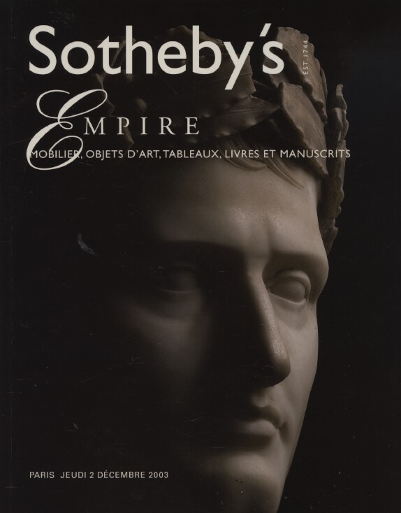 Sothebys December 2003 French Furniture, Works of Art, Paintings, Books
