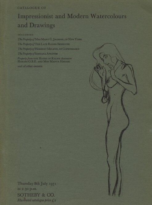Sothebys July 1971 Impressionist and Modern Watercolours and Drawings