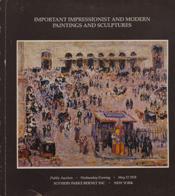 Sothebys May 1978 Important Impressionist and Modern Paintings and Sculptures