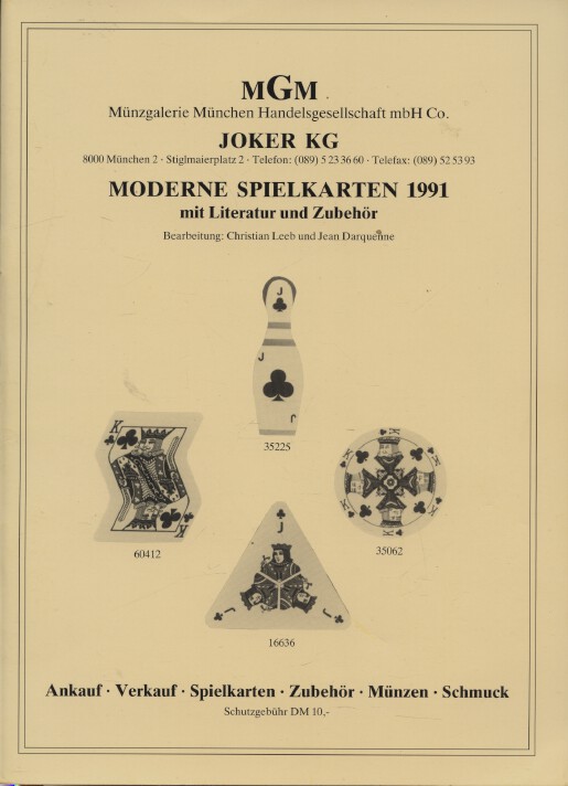 MGM Joker 1991 Modern Playing Cards with Books and Accessories - Click Image to Close