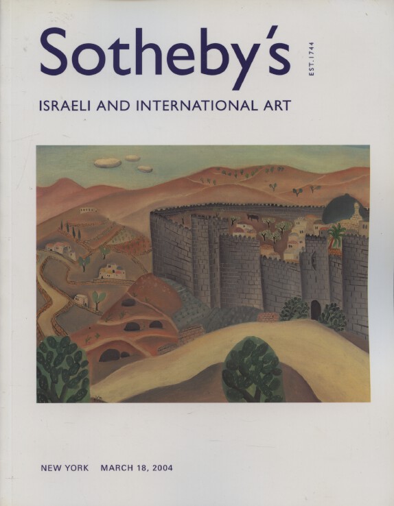 Sothebys March 2004 Israeli and International Art - Click Image to Close