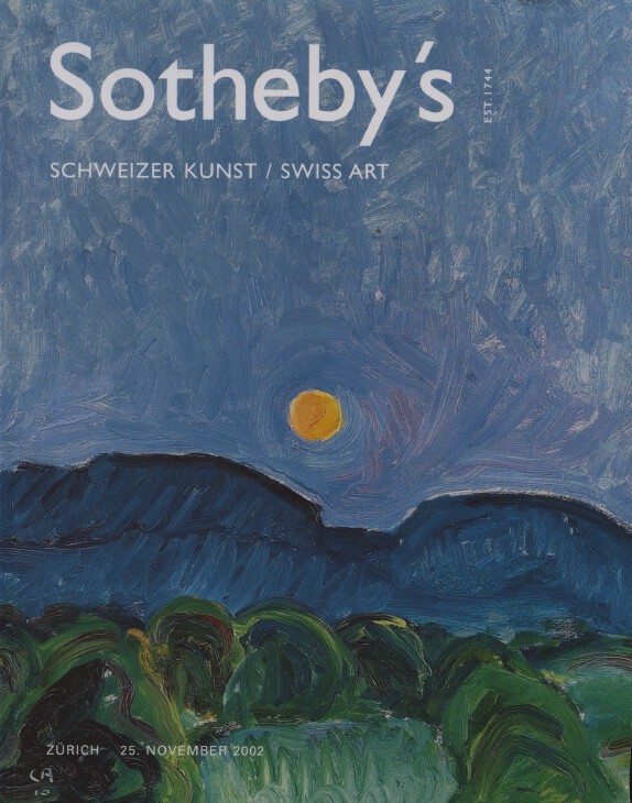 Sothebys November 2002 Swiss Art