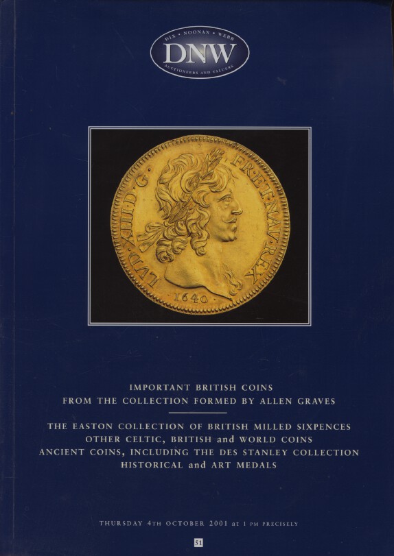 DNW Oct 2001 Allen Graves Collection Important British Coins, World Coins etc.