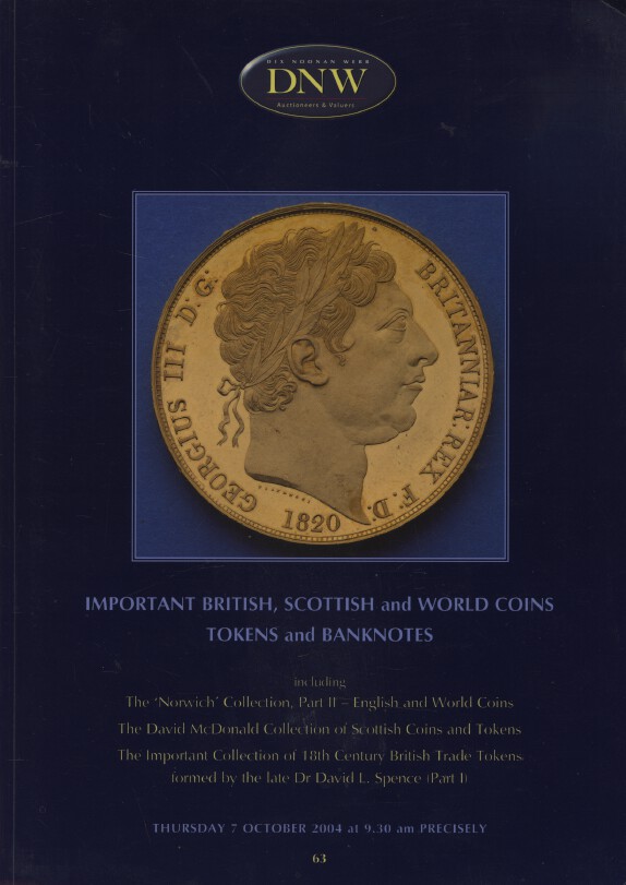 DNW October 2004 Important British, Scottish and World Coins, Tokens & Banknotes