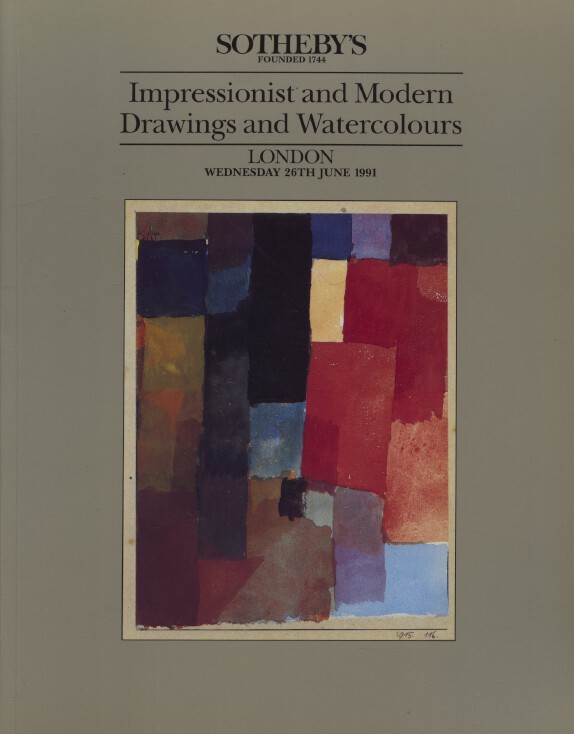 Sothebys June 1991 Impressionist & Modern Drawings and Watercolours
