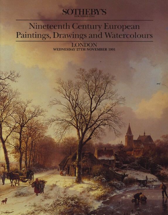 Sothebys November 1991 19th Century European Paintings, Drawings & Watercolours - Click Image to Close