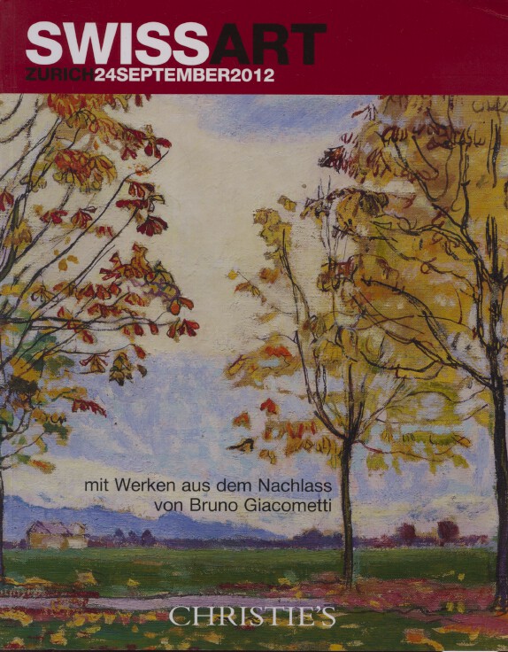 Christies September 2012 Swiss Art with works from Studio of Bruno Giacometti