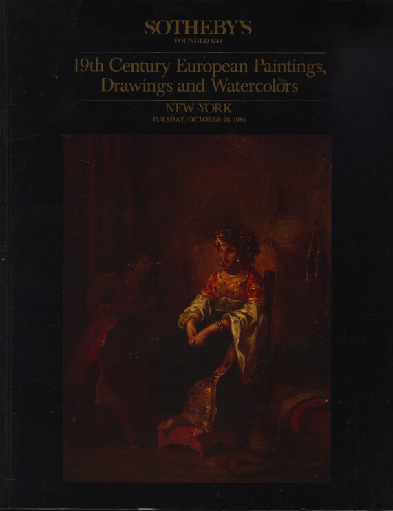 Sothebys October 1986 19th Century European Paintings, Drawings & Watercolors