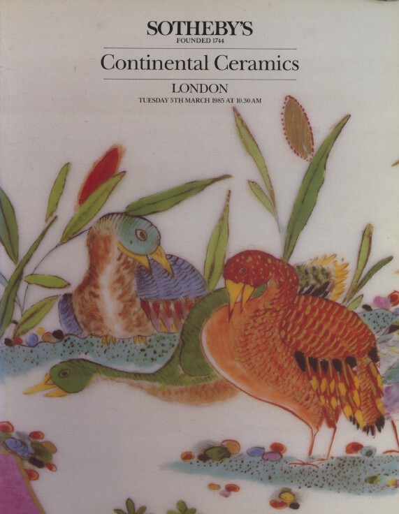Sothebys March 1985 Continental Ceramics
