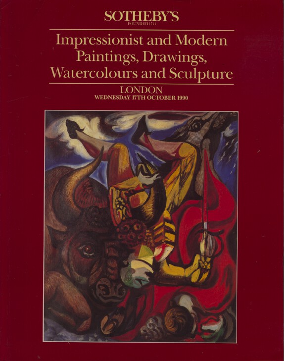 Sothebys October 1990 Impressionist & Modern Paintings, Drawings, Sculpture