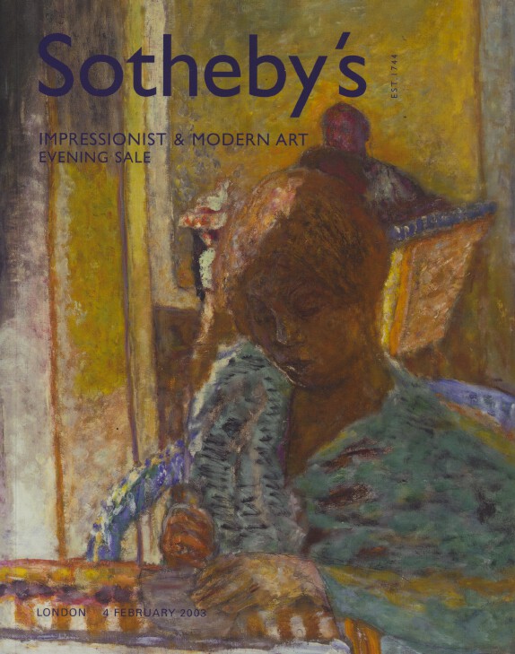 Sothebys February 2003 Impressionist & Modern Art Evening Sale