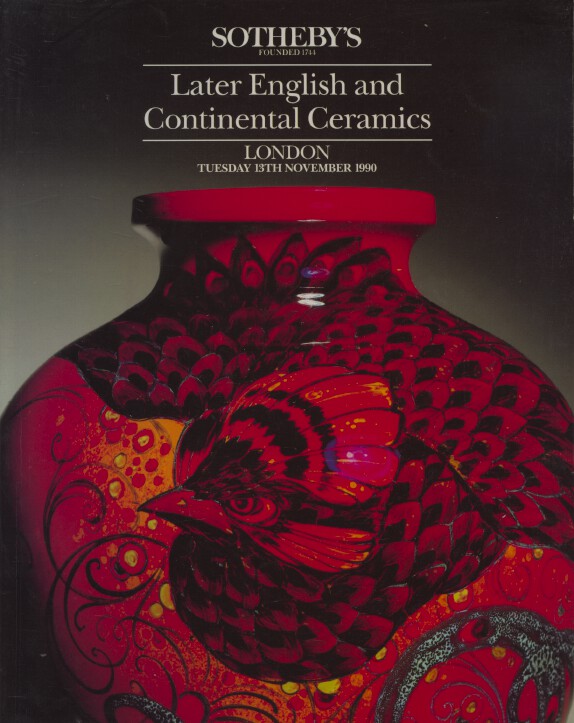 Sothebys November 1990 Later English and Continental Ceramics