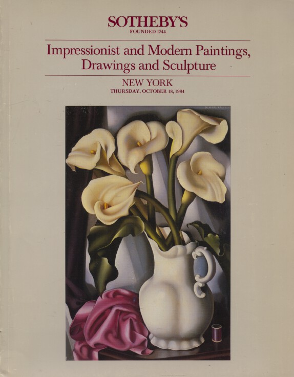 Sothebys October 1984 Impressionist & Modern Paintings, Drawings and Sculpture