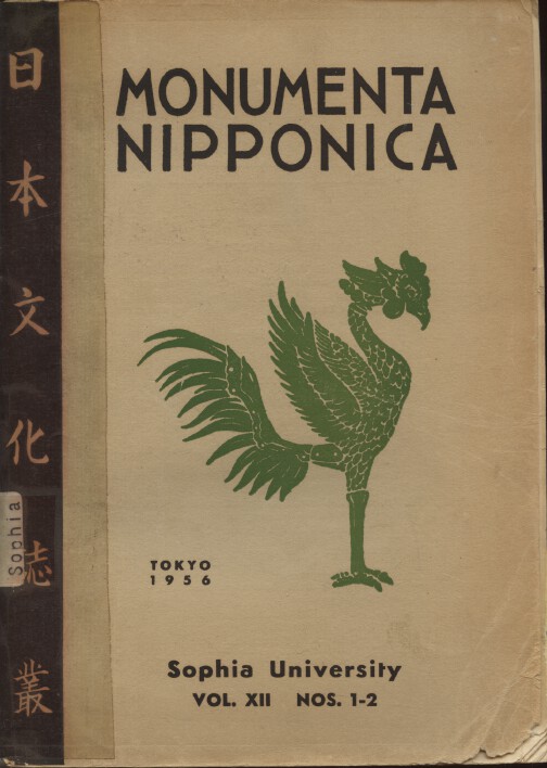 Monumenta Nipponica - Studies on Japanese Culture Past & Present Vol. XII 1956