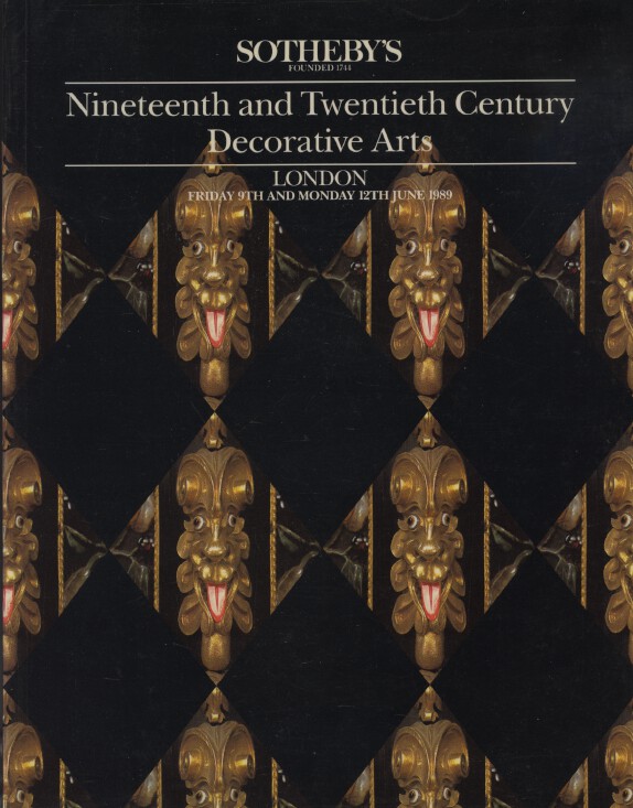 Sothebys June 1989 Nineteenth & Twentieth Century Decorative Arts