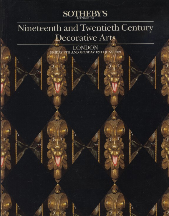 Sothebys June 1989 Nineteenth & Twentieth Century Decorative Arts