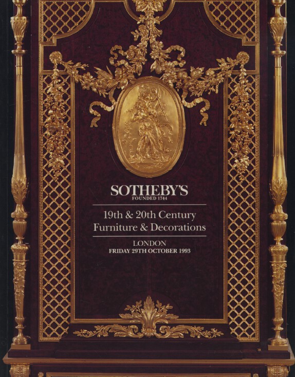 Sothebys October 1993 19th & 20th Century Furniture & Decorations