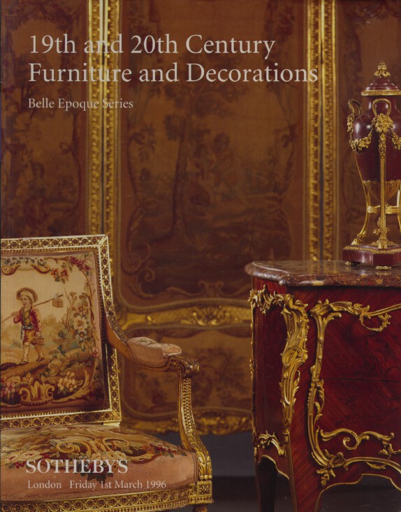 Sothebys March 1996 19th and 20th Century Furniture and Decorations