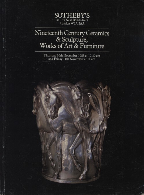 Sothebys November 1983 Nineteenth C Ceramics, Sculpture, W.O.A & Furniture