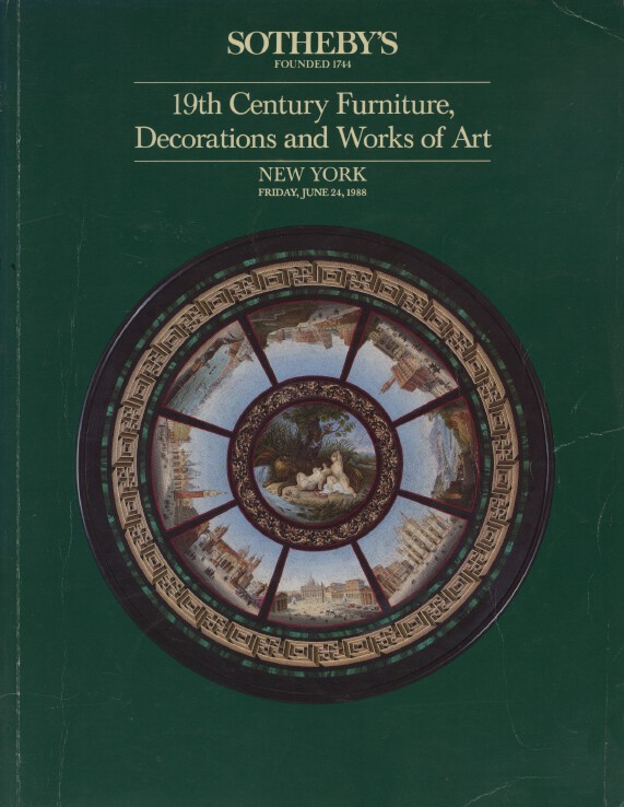 Sothebys June 1988 19th Century Furniture, Decorations & Works of Art