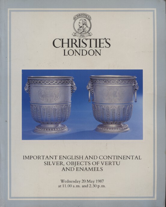 Christies May 1987 Important English & Continental Silver, Vertu & Enamels - Click Image to Close
