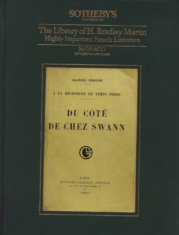 Sothebys October 1989 Library of H. Bradley Martin Important French Literature - Click Image to Close