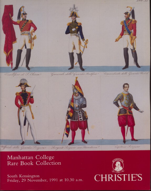 Christies November 1991 Manhattan College Rare Book Collection - Click Image to Close