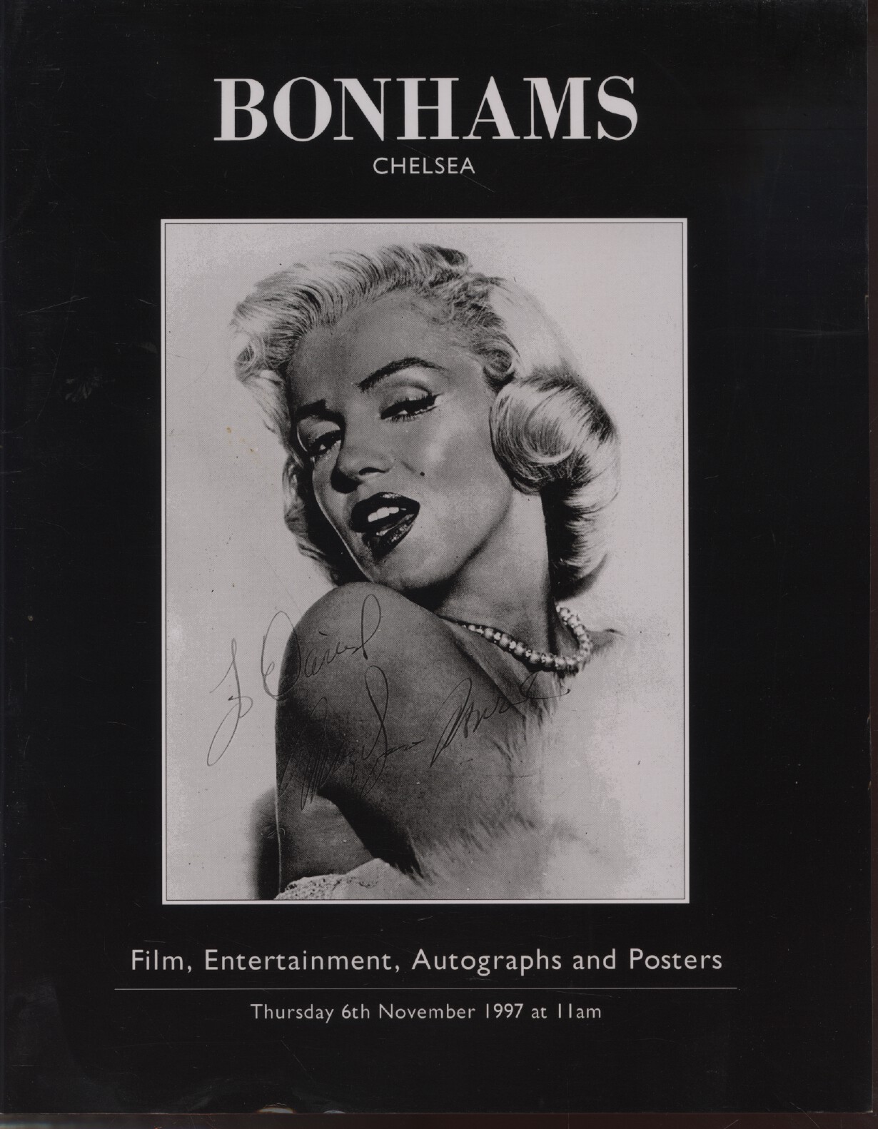 Bonhams November 1997 Film, Entertainment, Autographs and Posters - Click Image to Close