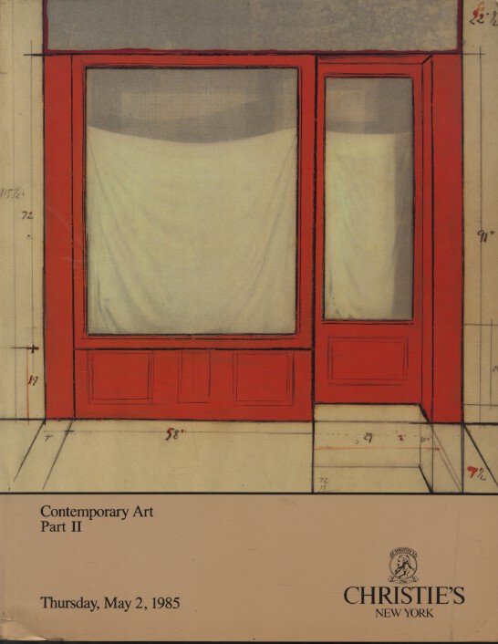 Christies May 1985 Contemporary Art Part II Christies May 1985 Contemporary Art Part II
