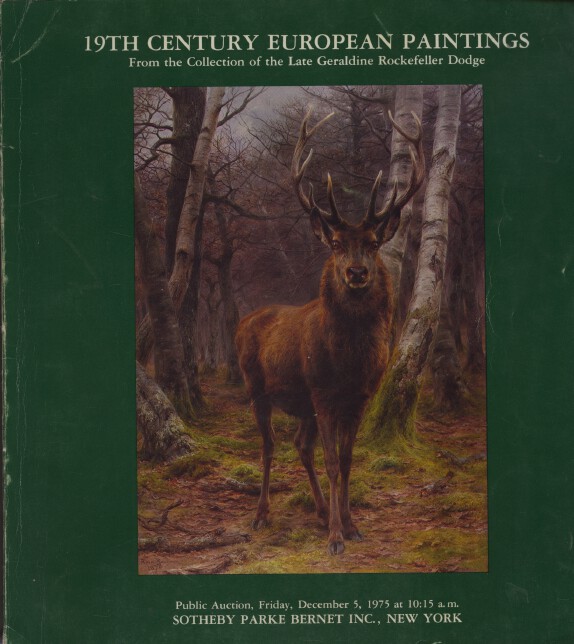 Sothebys Dec 1975 19th C. European Paintings inc. Rockefeller Dodge Collection