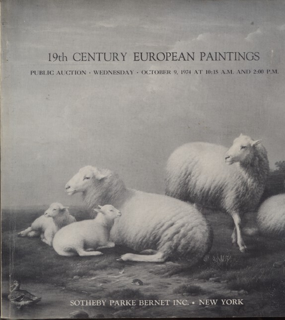 Sothebys October 1974 19th Century European Paintings