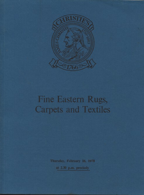 Christies February 1978 Fine Eastern Rugs, Carpets and Textiles