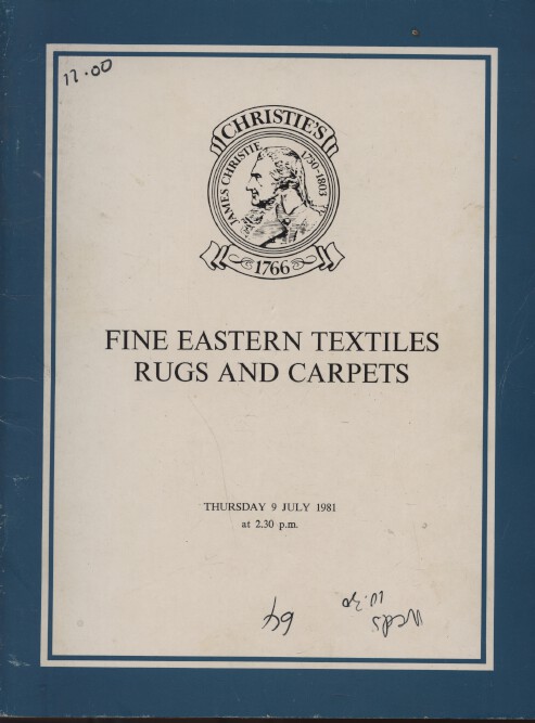 Christies July 1981 Fine Eastern Textiles, Rugs and Carpets - Click Image to Close