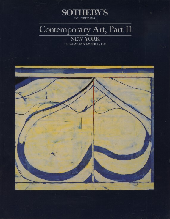 Sothebys November 1986 Contemporary Art, Part II