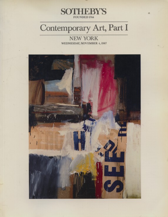 Sothebys November 1987 Contemporary Art , Part I
