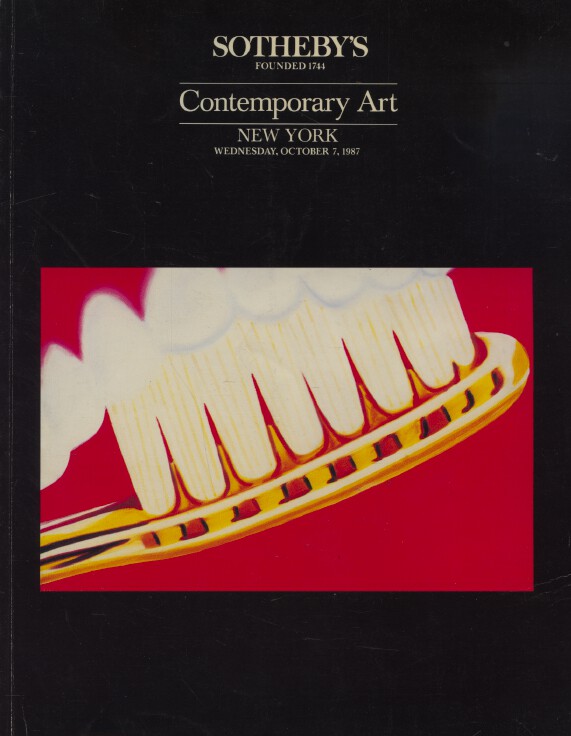 Sothebys October 1987 Contemporary Art