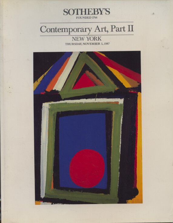 Sothebys November 1987 Contemporary Art, Part II