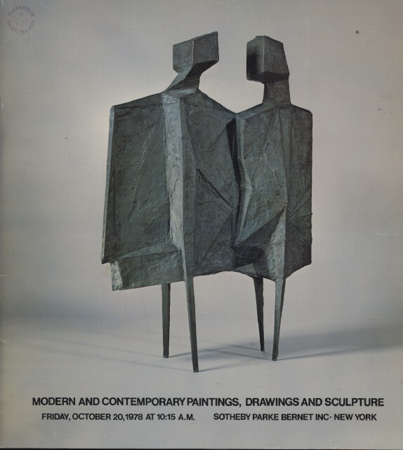 Sothebys October 1978 Modern & Contemporary Paintings, Drawings & Sculpture