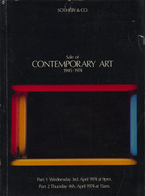 Sothebys April 1974 Contemporary Art 1945-1974